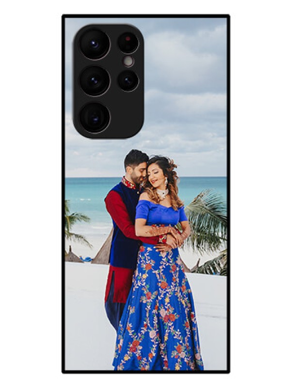 Custom Galaxy S22 Ultra 5G Photo Printing on Glass Case - Upload Full Picture Design