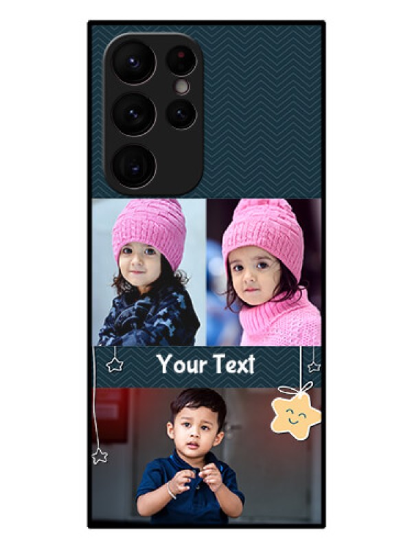 Custom Galaxy S22 Ultra 5G Custom Glass Mobile Case - Hanging Stars Design