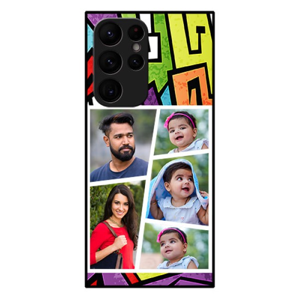 Galaxy S22 Ultra 5G Custom Glass Phone Case - Graffiti pattern Design