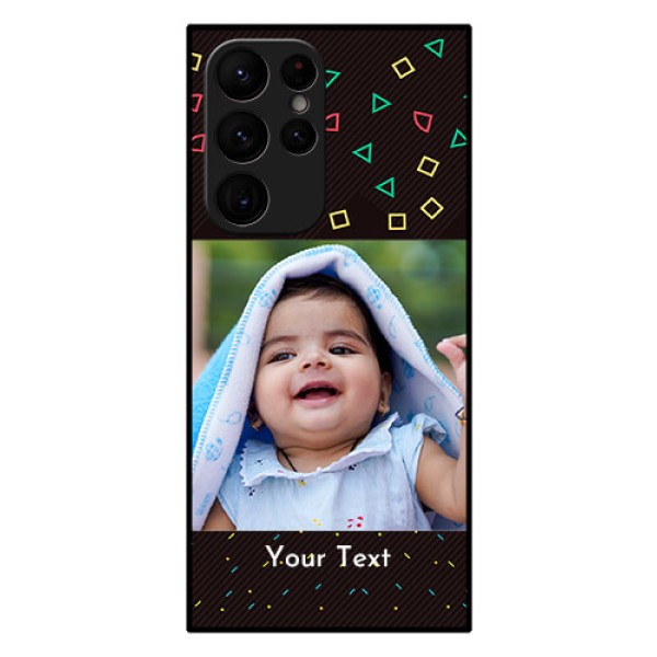 Galaxy S22 Ultra 5G Custom Glass Phone Case - with confetti birthday design Galaxy S22 Ultra 5G Custom Glass Phone Case - with confetti birthday design