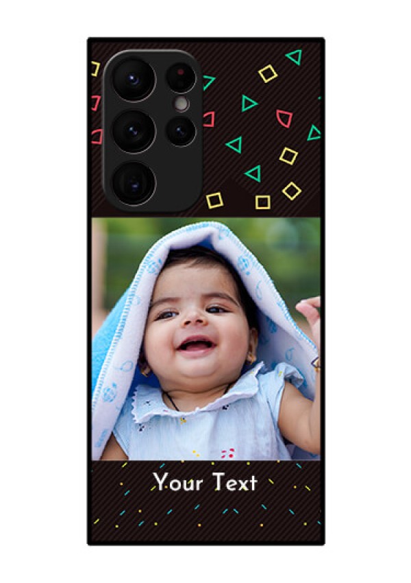 Galaxy S22 Ultra 5G Custom Glass Phone Case - with confetti birthday design