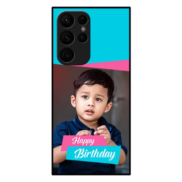 Galaxy S22 Ultra 5G Personalized Glass Phone Case - Image Holder with 2 Color Design Galaxy S22 Ultra 5G Personalized Glass Phone Case - Image Holder with 2 Color Design