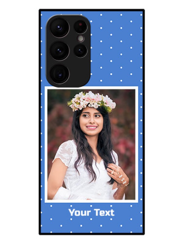 Custom Galaxy S22 Ultra 5G Photo Printing on Glass Case - Polka dots design