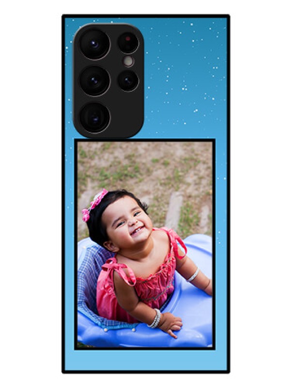 Custom Galaxy S22 Ultra 5G Custom Glass Mobile Case - Wave Pattern Colorful Design