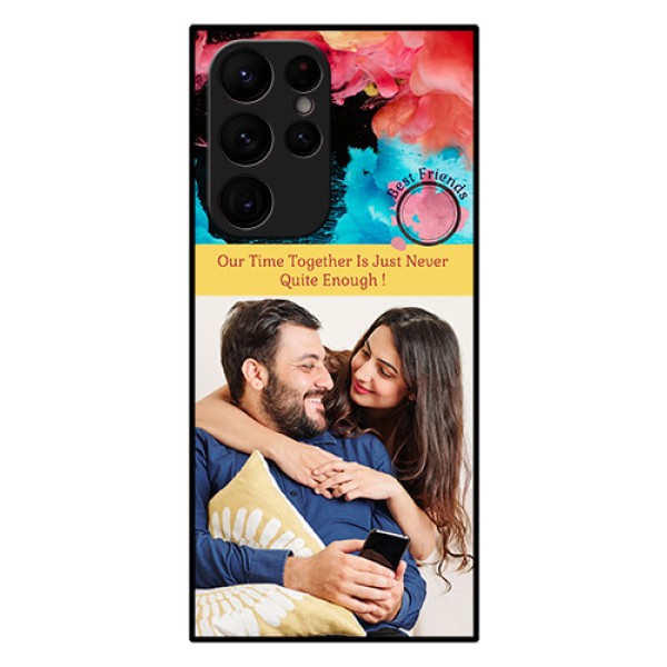 Galaxy S22 Ultra 5G Custom Glass Mobile Case - Quote with Acrylic Painting Design