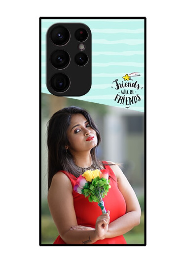 Galaxy S22 Ultra 5G Custom Glass Phone Case - Friends Picture Icon Design