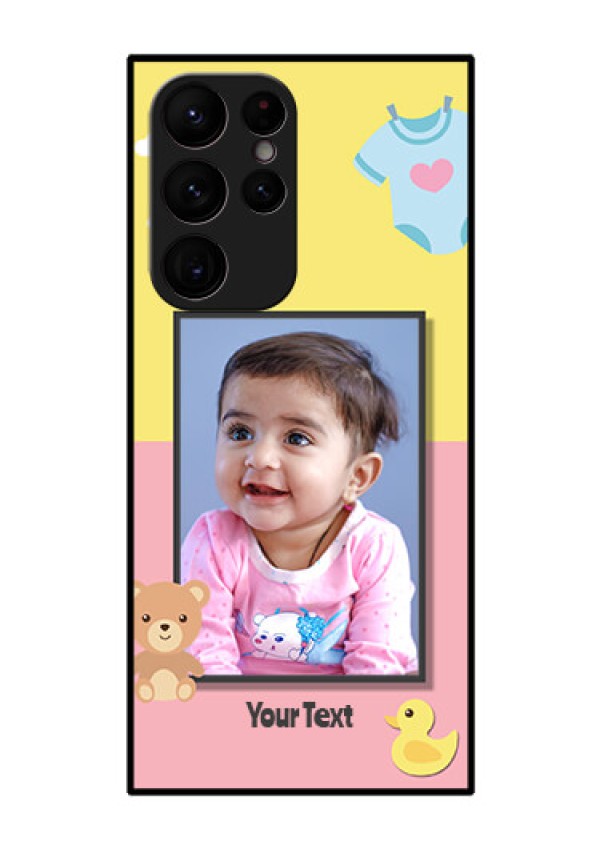 Galaxy S22 Ultra 5G Photo Printing on Glass Case - Kids 2 Color Design