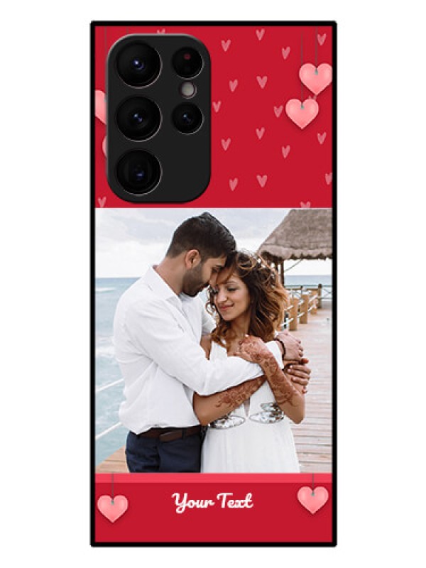 Custom Galaxy S22 Ultra 5G Custom Glass Phone Case - Valentines Day Design