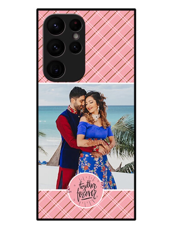 Custom Galaxy S22 Ultra 5G Personalized Glass Phone Case - Together Forever Design