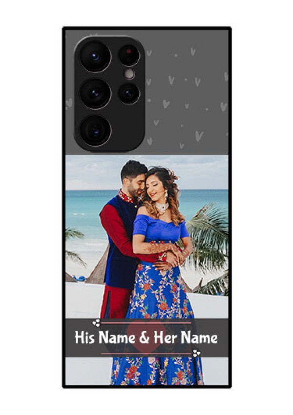 Galaxy S22 Ultra 5G Custom Glass Mobile Case - Buy Love Design with Photo Online