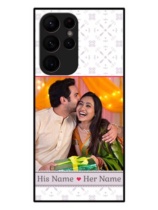 Custom Galaxy S22 Ultra 5G Custom Glass Mobile Case - with Photo and Ethnic Design