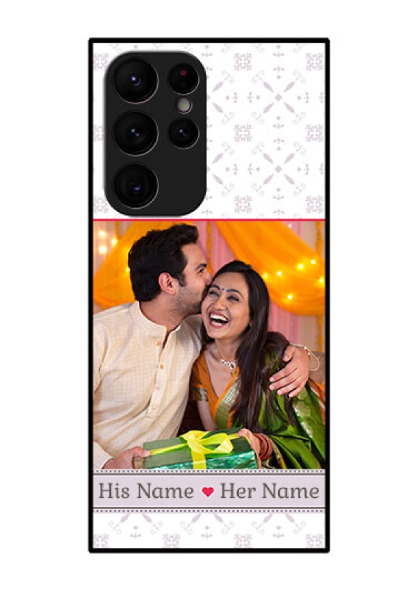 Galaxy S22 Ultra 5G Custom Glass Mobile Case - with Photo and Ethnic Design