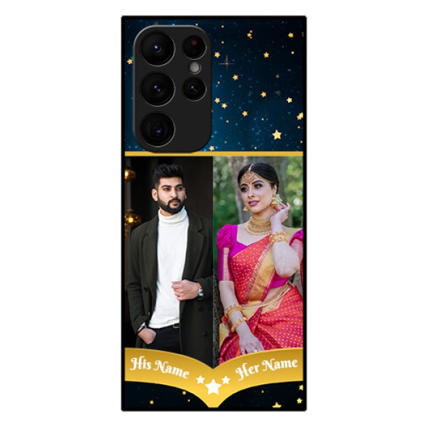 Galaxy S22 Ultra 5G Custom Glass Phone Case - Galaxy Stars Backdrop Design Galaxy S22 Ultra 5G Custom Glass Phone Case - Galaxy Stars Backdrop Design