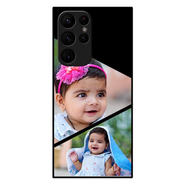 Galaxy S22 Ultra 5G Custom Glass Phone Case - Semi Cut Design