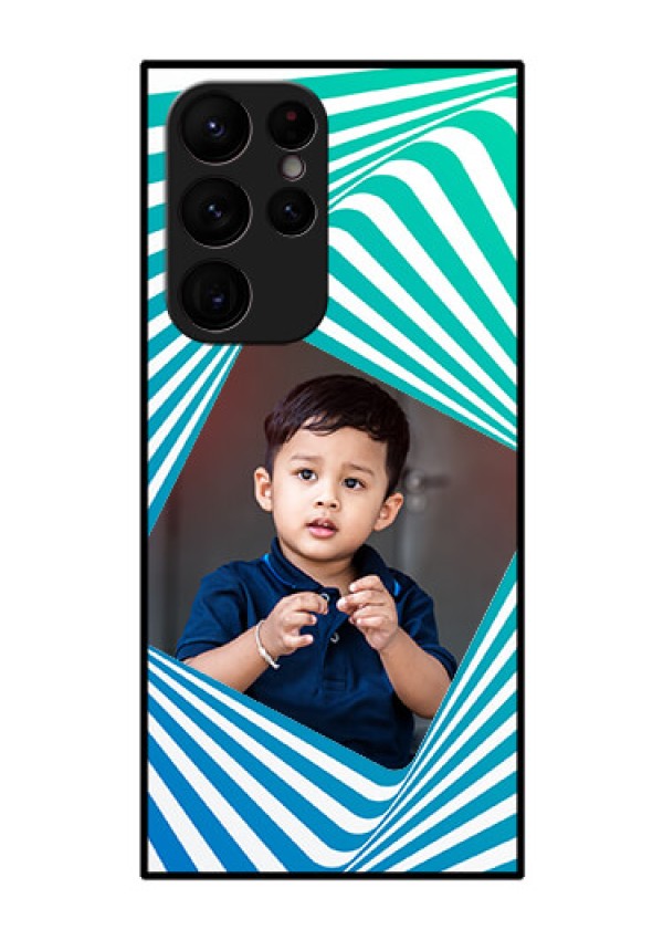 Galaxy S22 Ultra 5G Personalized Glass Phone Case - Abstract Spiral Design