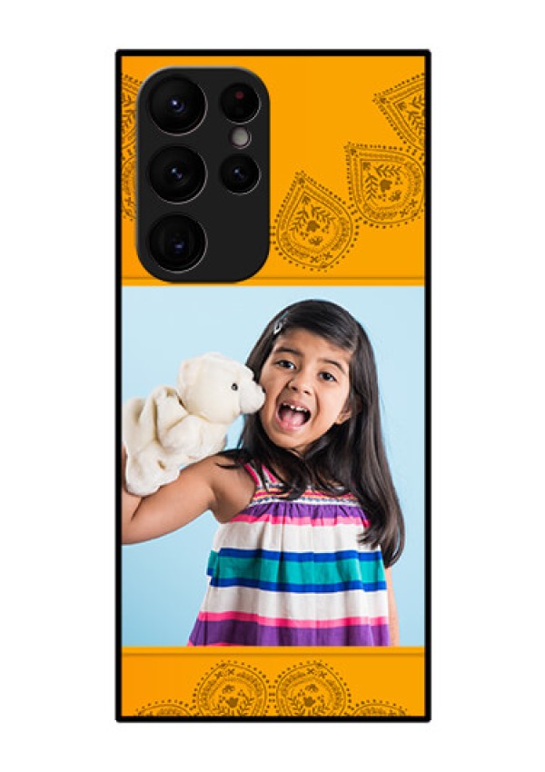 Galaxy S22 Ultra 5G Personalized Glass Phone Case - Photo Wedding Design