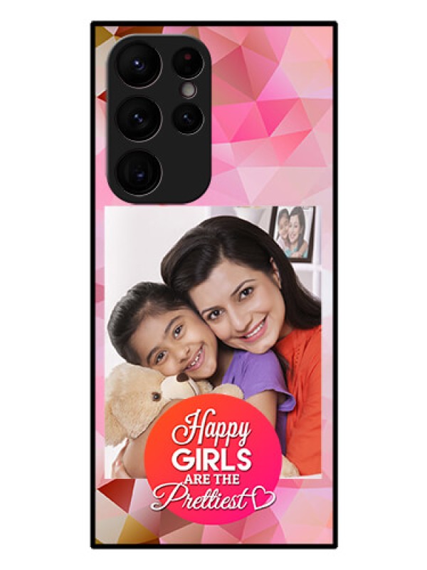 Custom Galaxy S22 Ultra 5G Photo Printing on Glass Case - Abstract Triangle Design