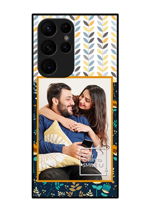 Galaxy S22 Ultra 5G Custom Glass Mobile Case - Pattern Design