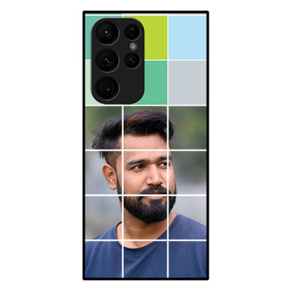 Galaxy S22 Ultra 5G Photo Printing on Glass Case - with white box pattern Galaxy S22 Ultra 5G Photo Printing on Glass Case - with white box pattern