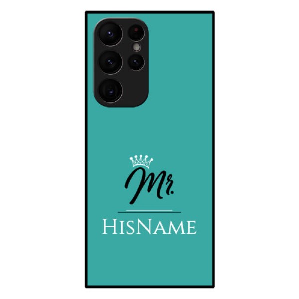 Galaxy S22 Ultra 5G Custom Glass Phone Case Mr with Name