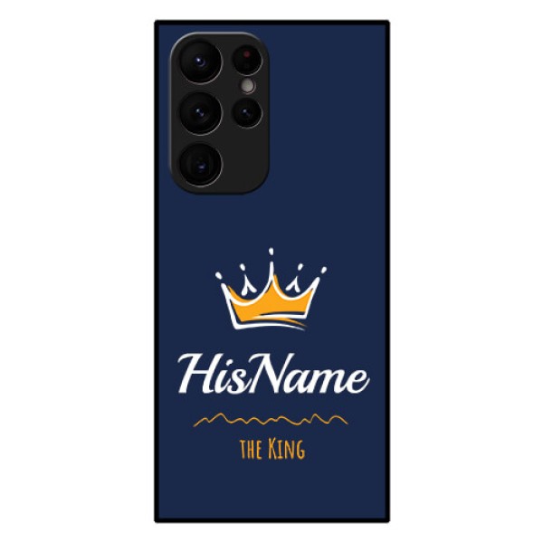 Galaxy S22 Ultra 5G Glass Phone Case King with Name