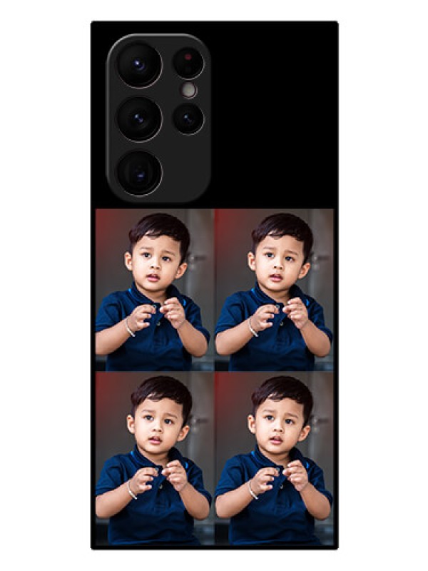 Custom Galaxy S22 Ultra 5G 4 Image Holder on Glass Mobile Cover