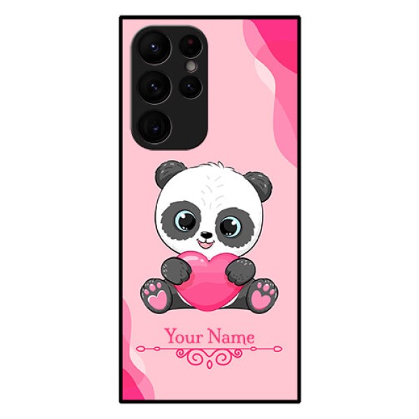 Galaxy S22 Ultra 5G Custom Glass Mobile Case - Cute Panda Design