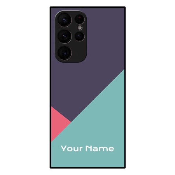 Galaxy S22 Ultra 5G Custom Glass Mobile Case - Tri Color abstract Design Galaxy S22 Ultra 5G Custom Glass Mobile Case - Tri Color abstract Design