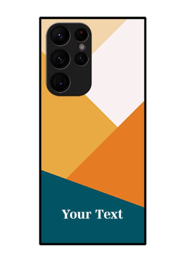 Galaxy S22 Ultra 5G Personalized Glass Phone Case - Stacked Multi-colour Design