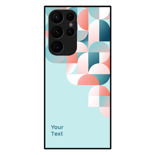 Galaxy S22 Ultra 5G Custom Glass Phone Case - Stylish Semi-circle Pattern Design Galaxy S22 Ultra 5G Custom Glass Phone Case - Stylish Semi-circle Pattern Design
