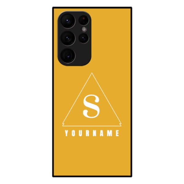 Galaxy S22 Ultra 5G Personalized Glass Phone Case - simple triangle Design Galaxy S22 Ultra 5G Personalized Glass Phone Case - simple triangle Design