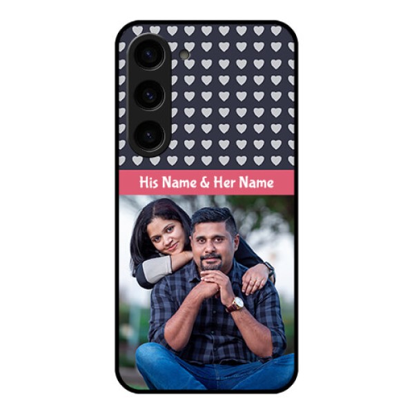 Galaxy S23 5G Custom Glass Mobile Case - Love Symbols Design