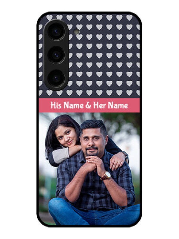 Custom Galaxy S23 5G Custom Glass Mobile Case - Love Symbols Design