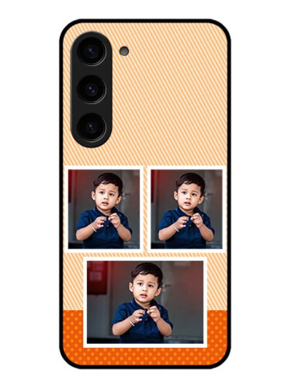 Custom Galaxy S23 5G Photo Printing on Glass Case - Bulk Photos Upload Design