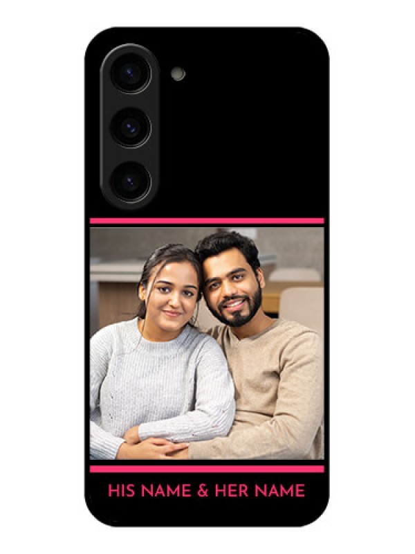 Custom Galaxy S23 5G Custom Glass Mobile Case - with Add Text Design