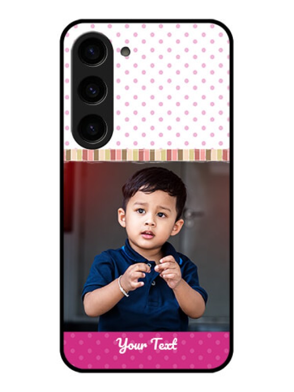 Custom Galaxy S23 5G Photo Printing on Glass Case - Cute Girls Cover Design