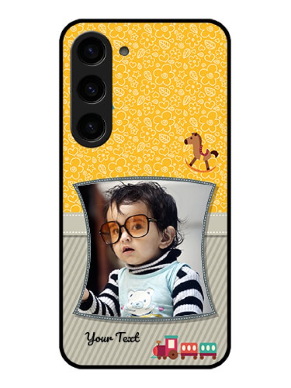 Custom Galaxy S23 5G Personalized Glass Phone Case - Baby Picture Upload Design