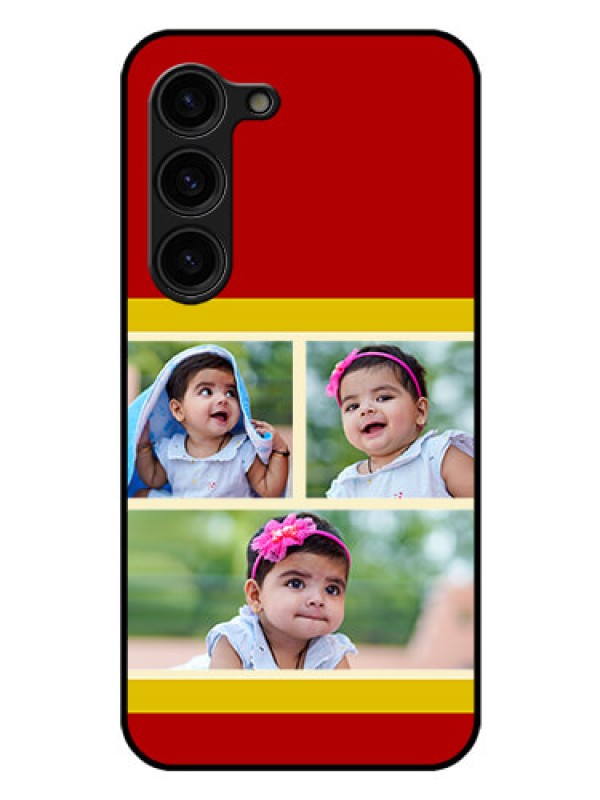 Custom Galaxy S23 5G Custom Glass Mobile Case - Multiple Pic Upload Design