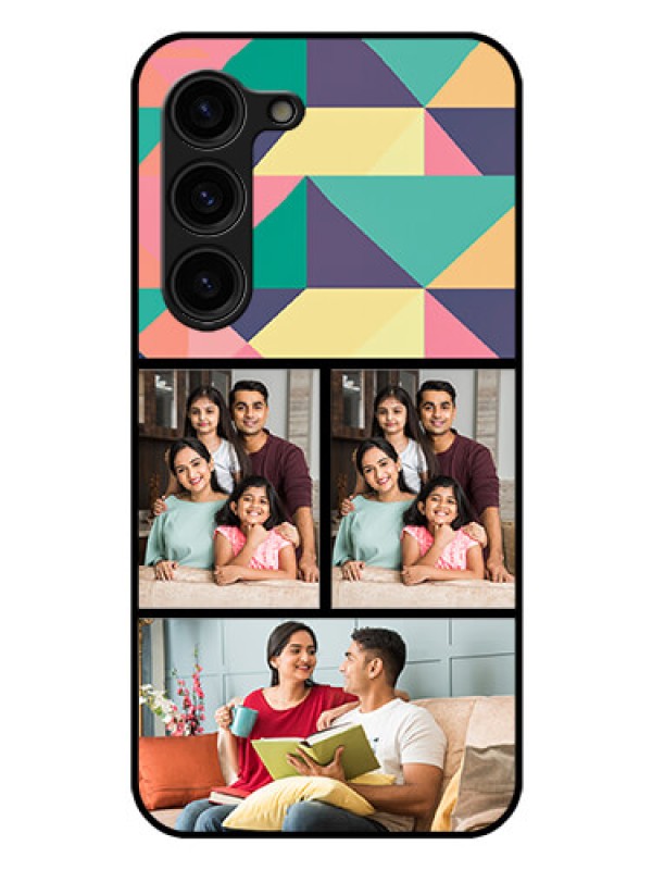 Custom Galaxy S23 5G Custom Glass Phone Case - Bulk Pic Upload Design