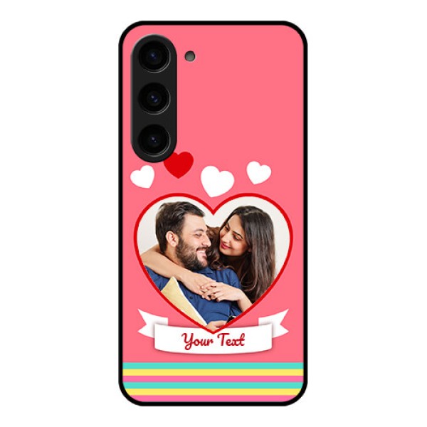 Galaxy S23 5G Photo Printing on Glass Case - Love Doodle Design