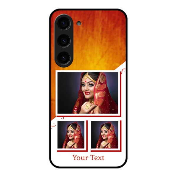 Galaxy S23 5G Custom Glass Phone Case - Wedding Memories Design Galaxy S23 5G Custom Glass Phone Case - Wedding Memories Design