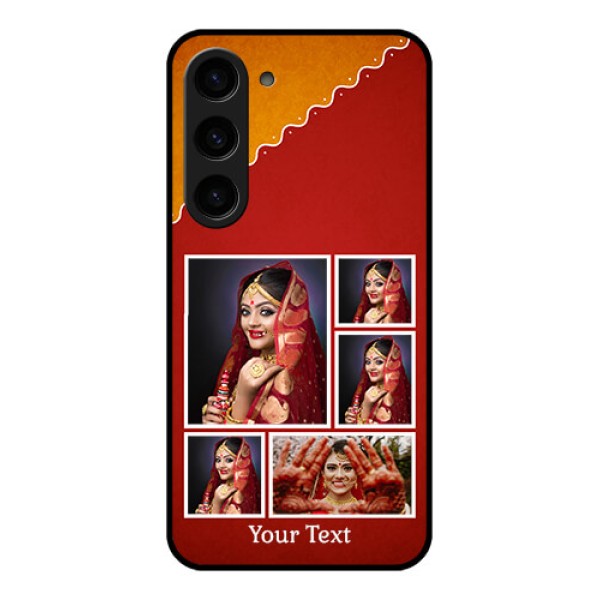 Galaxy S23 5G Personalized Glass Phone Case - Wedding Pic Upload Design Galaxy S23 5G Personalized Glass Phone Case - Wedding Pic Upload Design