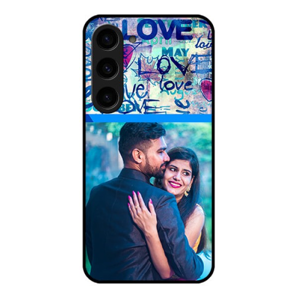 Galaxy S23 5G Custom Glass Mobile Case - Colorful Love Design