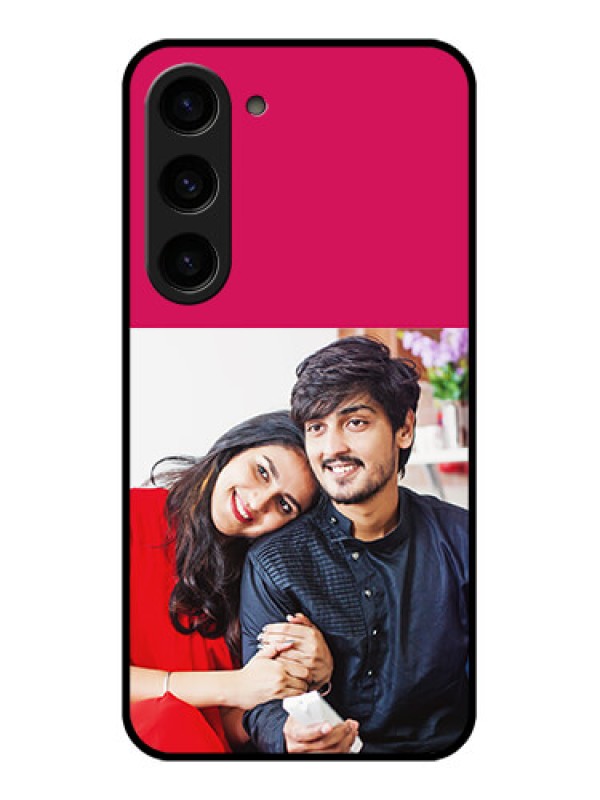 Custom Galaxy S23 5G Custom Glass Mobile Case - Anniversary Cover Design