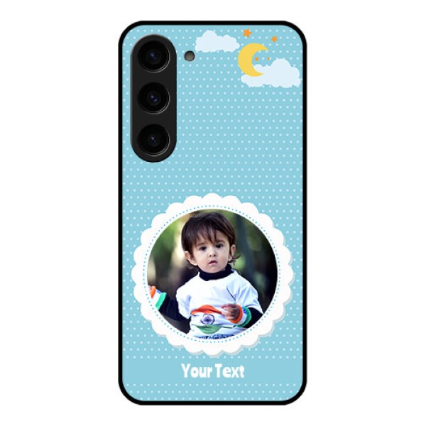 Galaxy S23 5G Personalised Glass Phone Case - Violet Pattern Design Galaxy S23 5G Personalised Glass Phone Case - Violet Pattern Design