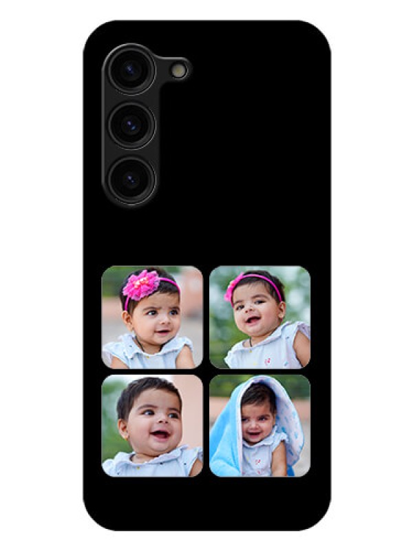 Custom Galaxy S23 5G Photo Printing on Glass Case - Multiple Pictures Design
