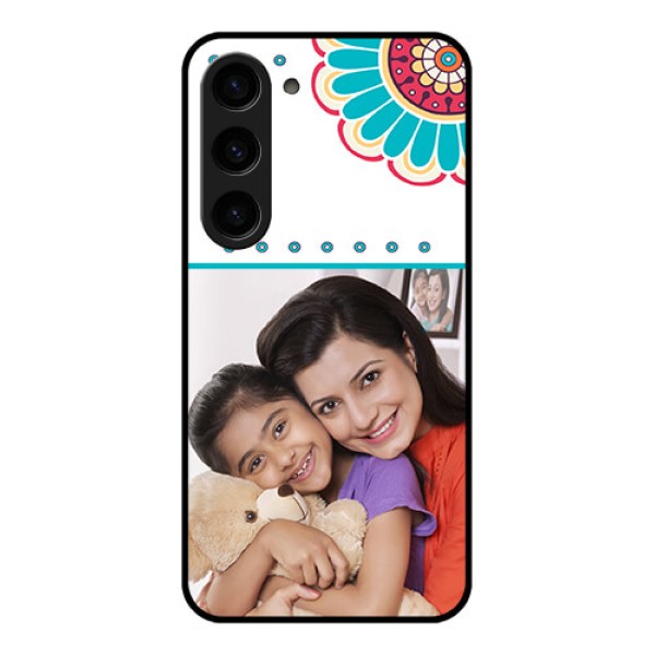Galaxy S23 5G Custom Glass Phone Case - Flower Design