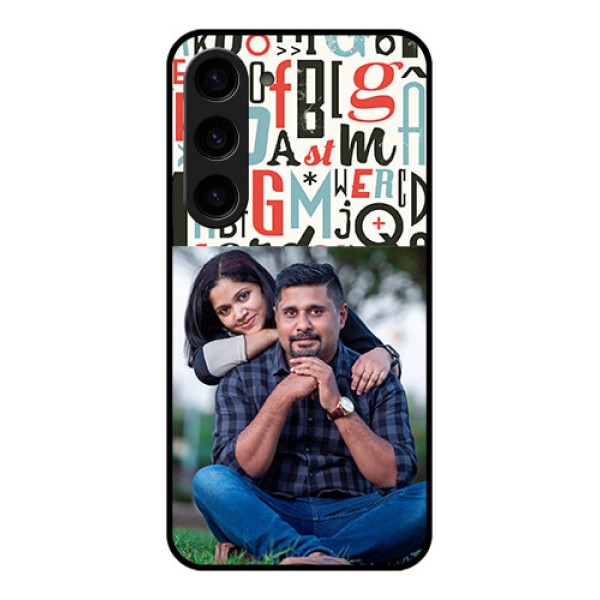 Galaxy S23 5G Personalized Glass Phone Case - Alphabet Design