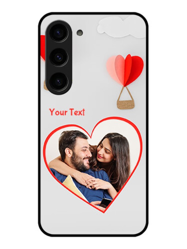Custom Galaxy S23 5G Custom Glass Mobile Case - Parachute Love Design