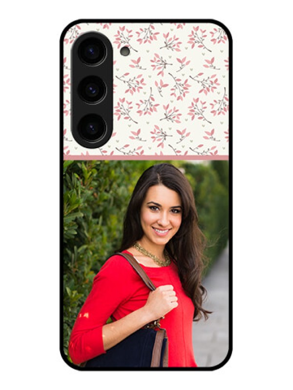 Custom Galaxy S23 5G Custom Glass Phone Case - Premium Floral Design